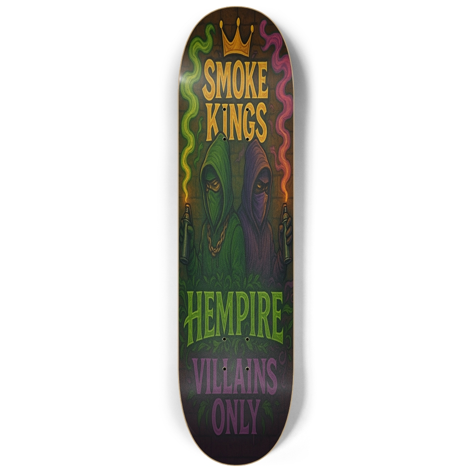 Smoke Kings Complete Skateboard Hempire X Villains Only 7 Ply Maple 8.25 Deck by Hempire clothing co.Smoke Kings Complete Skateboard Hempire X Villains Only 7 Ply Maple 8.25 DeckUncategorizedHempire clothing co.Skateboardsmoke-kings