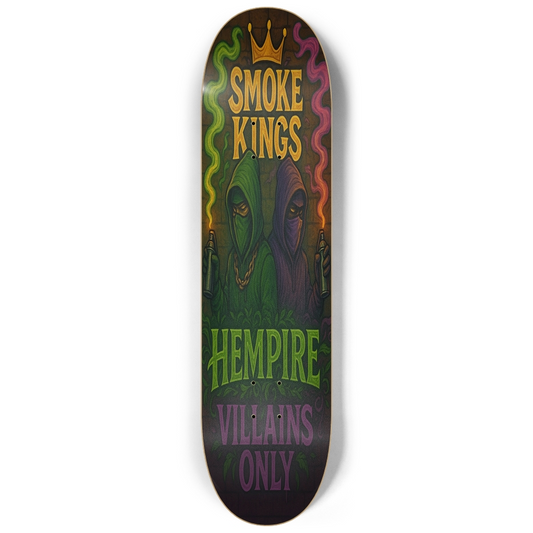 Smoke Kings Complete Skateboard Hempire X Villains Only 7 Ply Maple 8.25 Deck by Hempire clothing co.Smoke Kings Complete Skateboard Hempire X Villains Only 7 Ply Maple 8.25 DeckUncategorizedHempire clothing co.Skateboardsmoke-kings